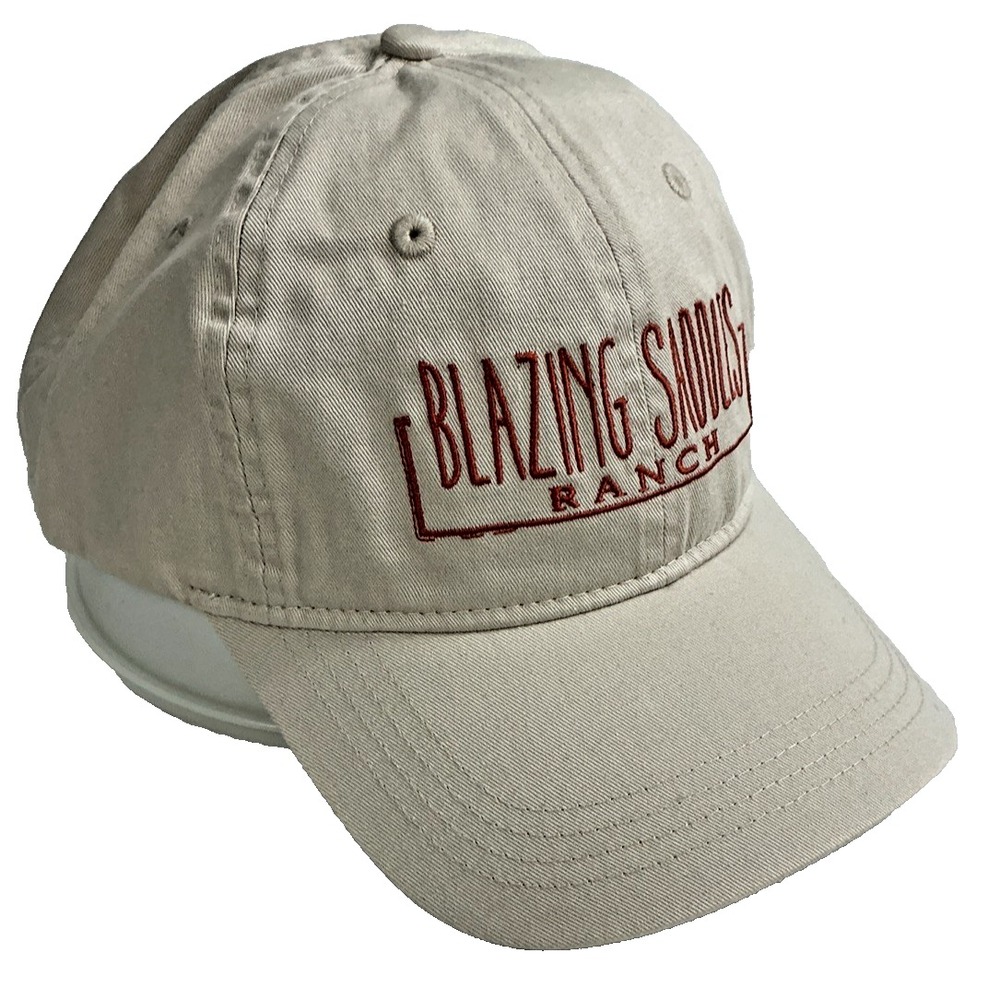 The Game Blazing Saddles Ranch Strapback Hat Cap Embroidered Cotton Wheat Tan